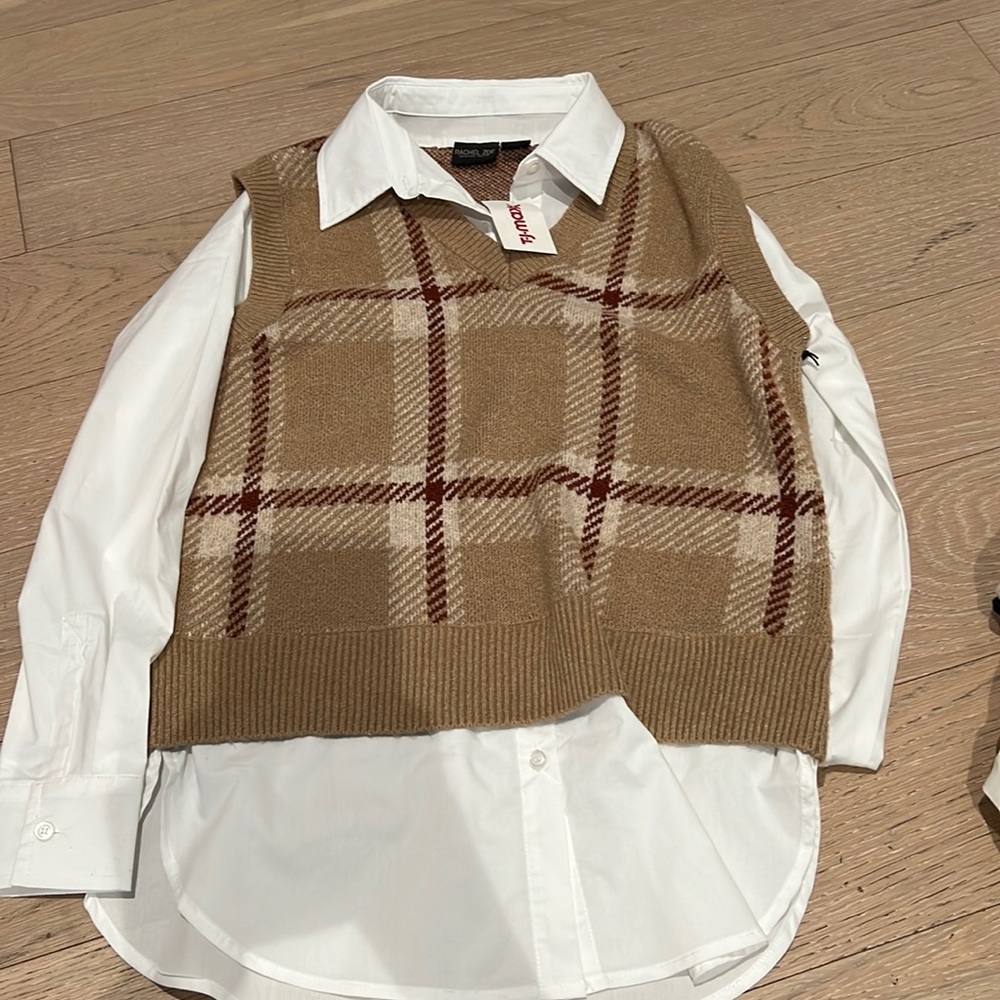 Rachel Zoe Sweater Vest/Shirt
